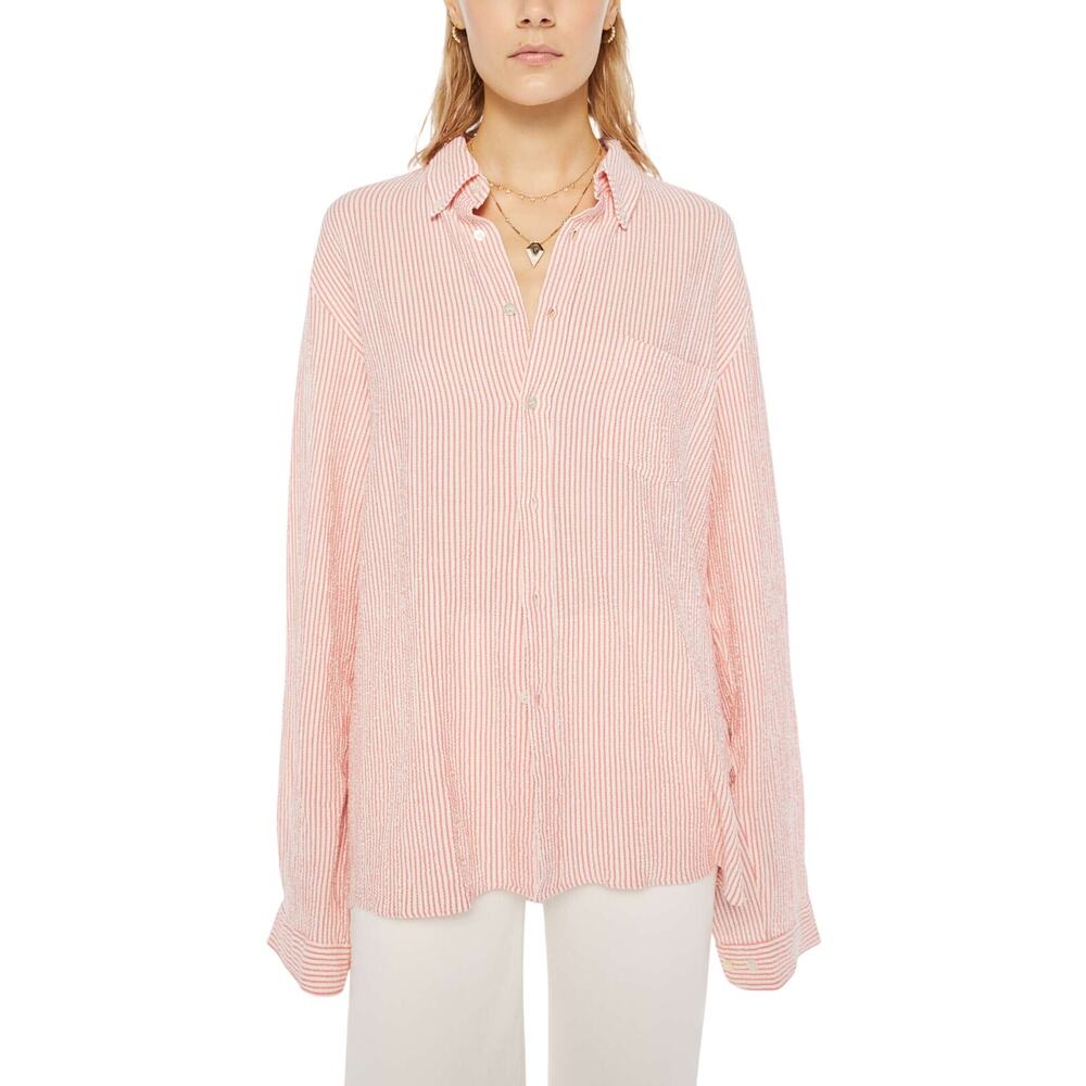 La Paz Striped Pink Branco Button Down Shirt Size XS